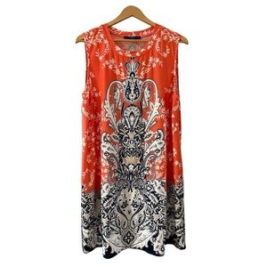 Apt. 9 Orange and Black Sleeveless Sundress